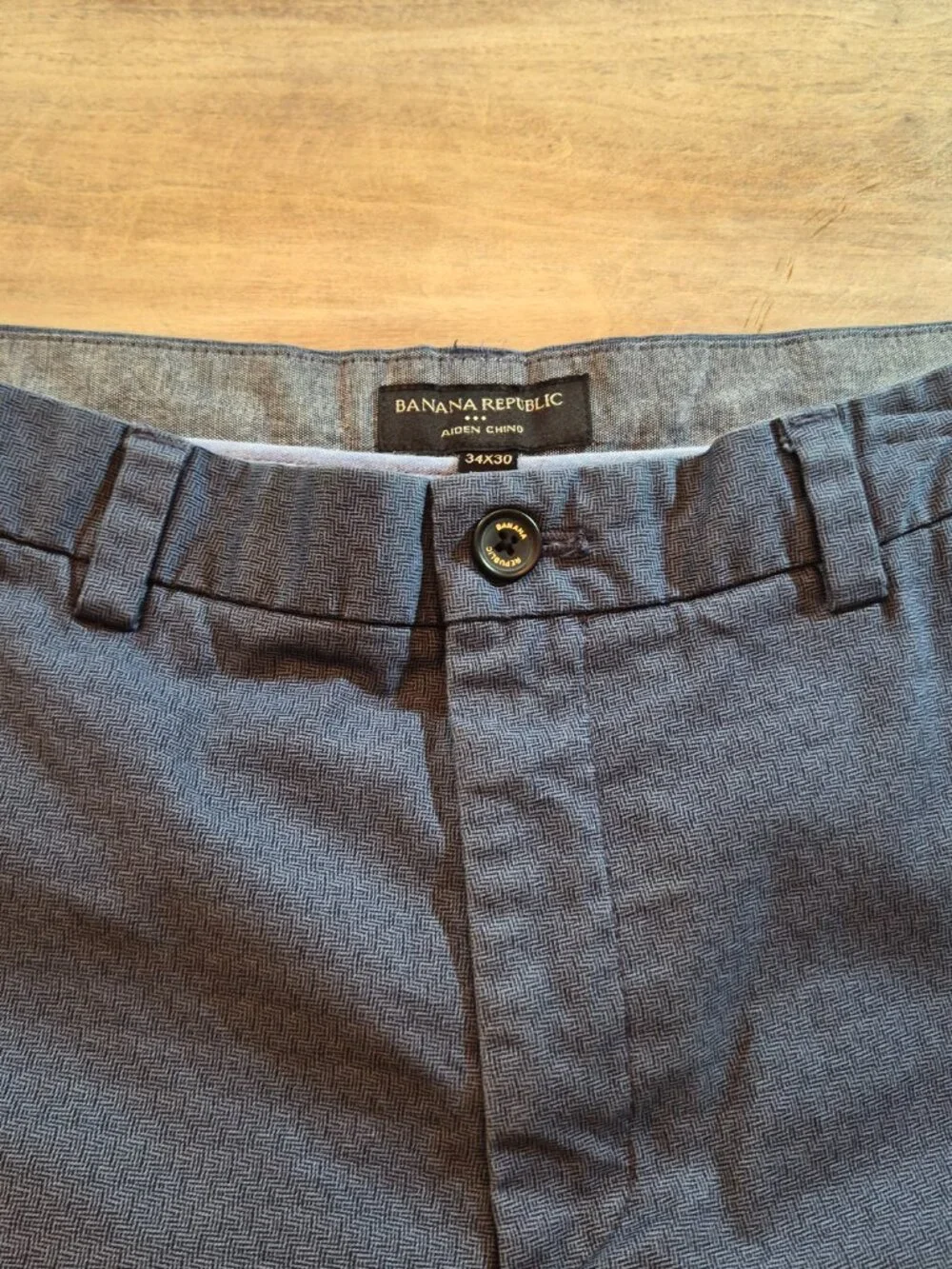 Banana Republic Aiden Chino Pants Men's 34x30 Blue Straight Leg